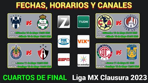 calendario cuartos de final liga mx 2023